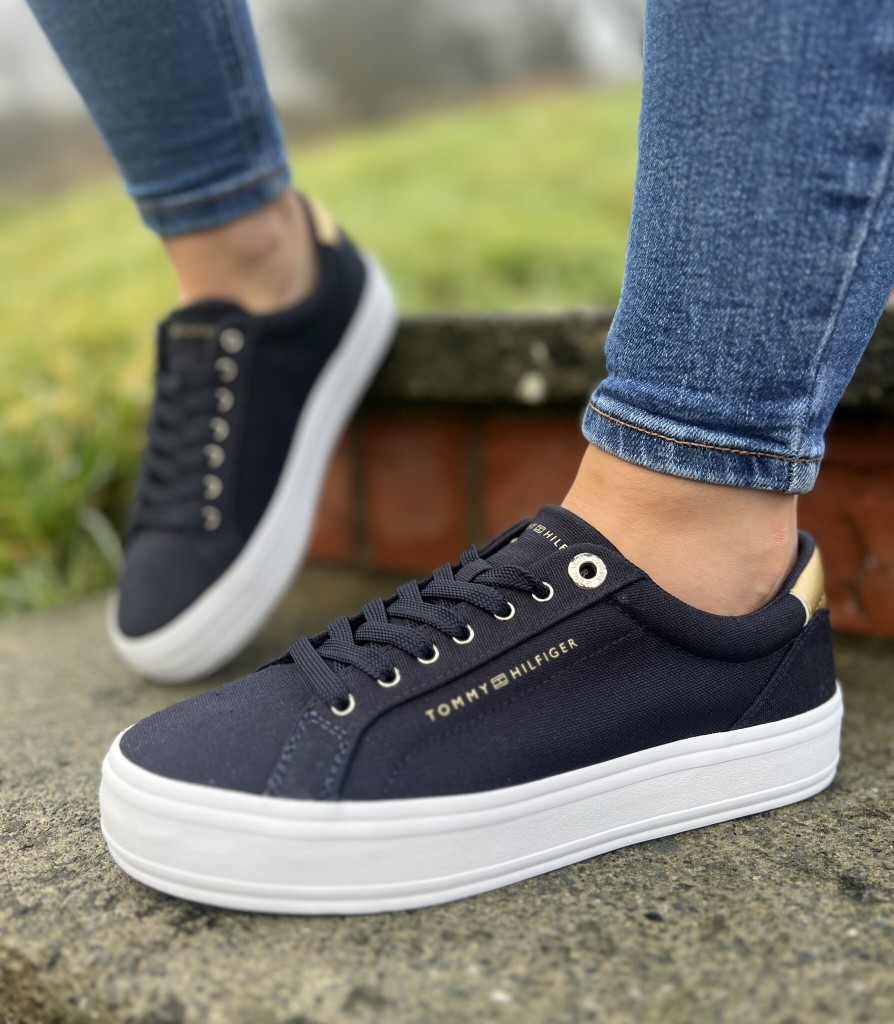 Ladies Tommy Hilfiger | Essential Vulc Canvas Sneaker