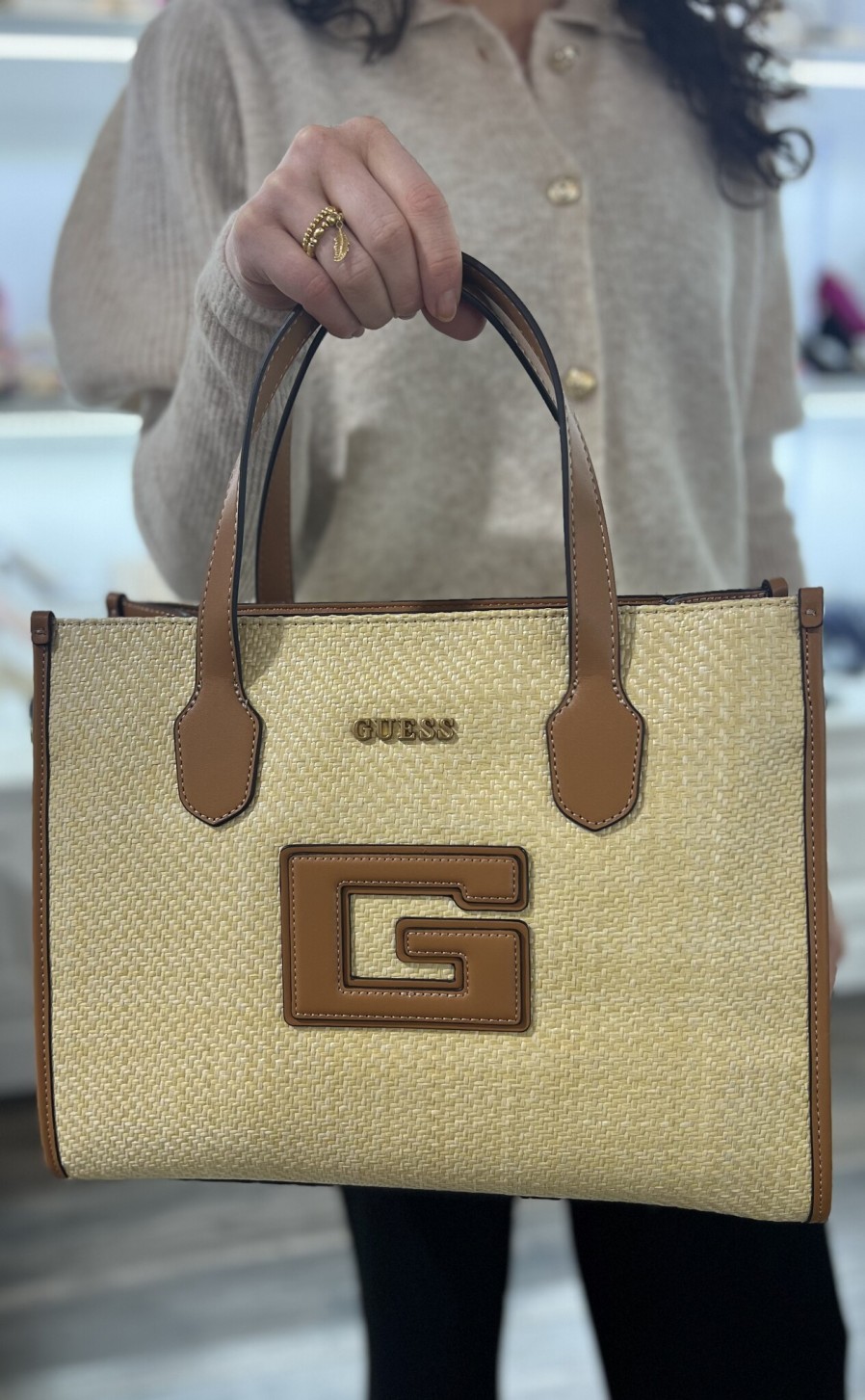 Accessories Guess Handbags | G Status 2 Compartment Tote