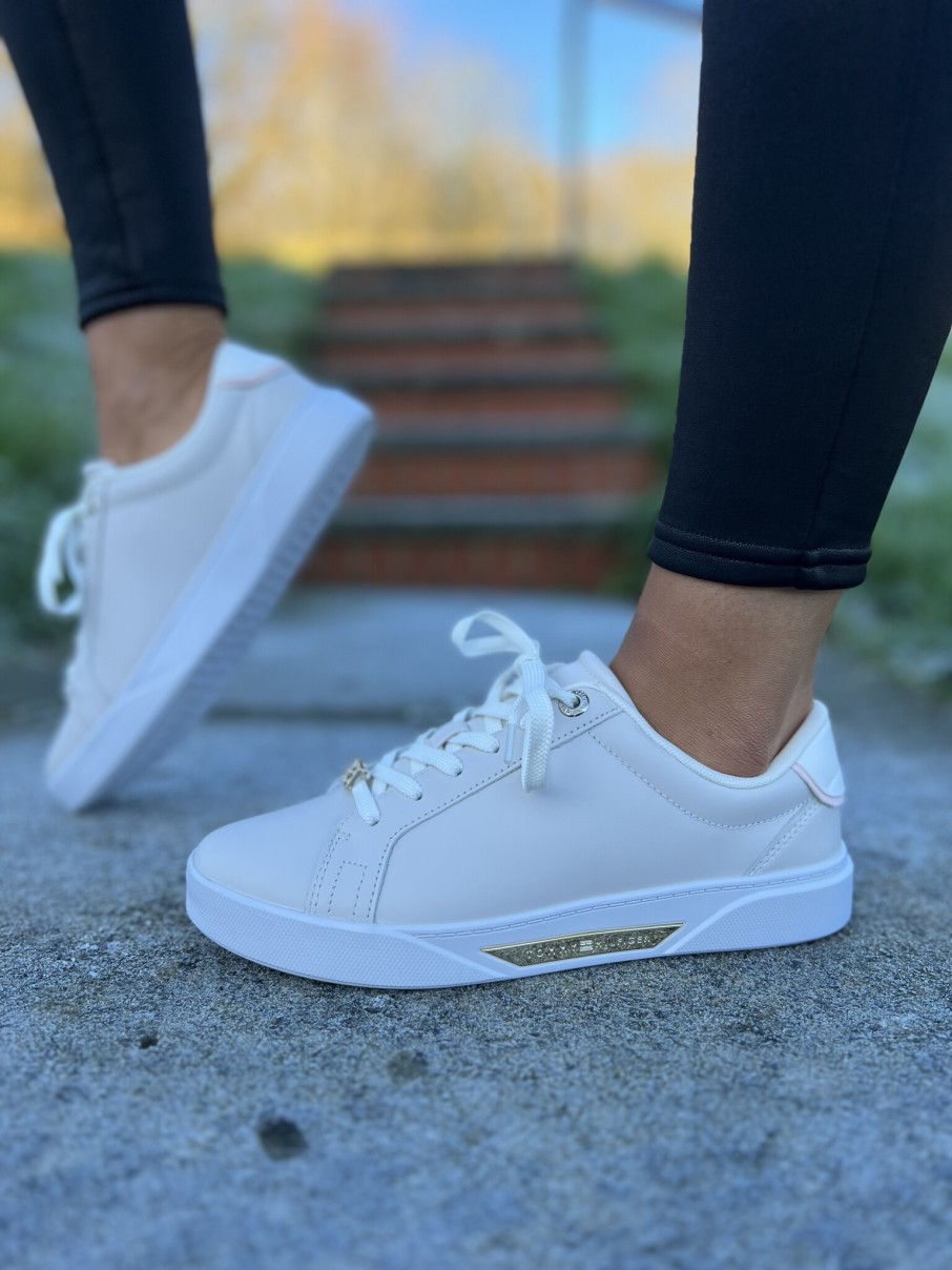 Ladies Tommy Hilfiger | Golden Hw Court Sneaker